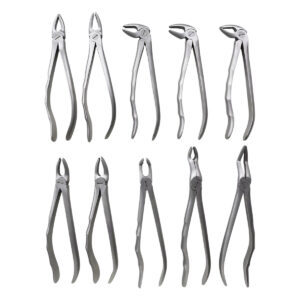 10 Pieces Adult Extraction Forceps Set (Thumb Pattern)